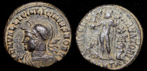 Licinius JR Helmeted Portrait Licinius JR Helmeted Portrait